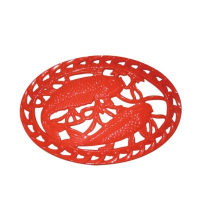 Round Cast Iron Trivet Red Metal Trivets